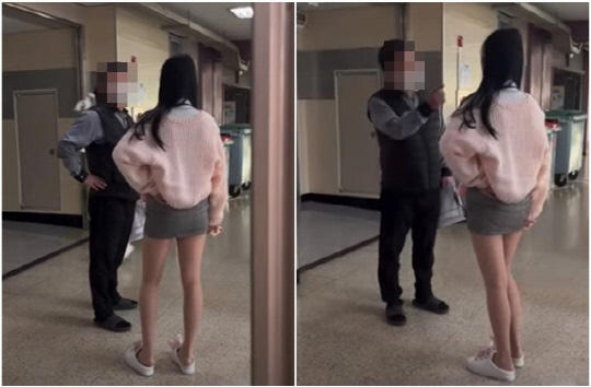한 여고생이 남자 교사에게 항의하는 모습이 담긴 영상이 공개돼 논란이 되고 있다.  [유튜브 영상 캡처]